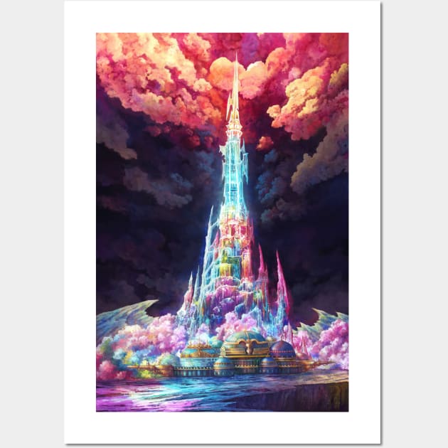 The Crystarium/Crystal Tower in FFXIV Wall Art by AshnoAlice